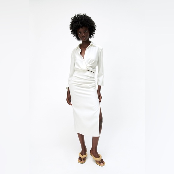 Zara cropped white shirt new with tags - Picture 3 of 4